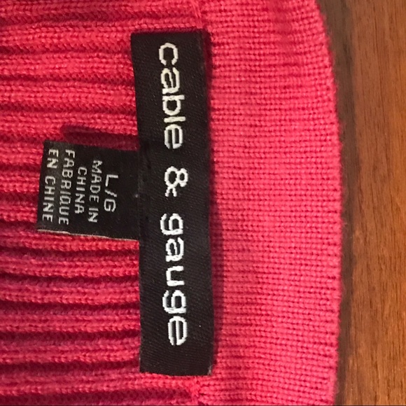 Cable & Gauge Ribbed Long Sleeve Top. Size L - Picture 4 of 5